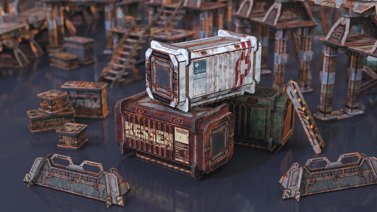 TinkerTurf Sci-Fi Terrain - Cargo Containers Series 5